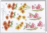 Stanzbogen Perlmutt Blumen - Craft UK 529